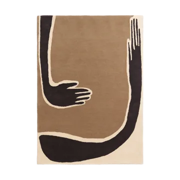 Pose tæppe - Coffee-off white, 140x200 cm - Ferm Living