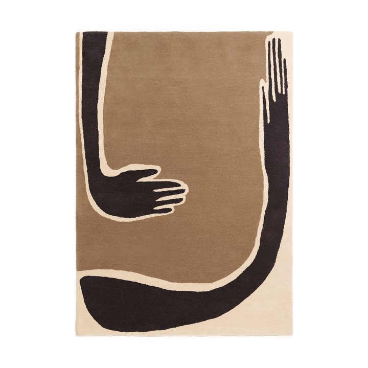 Pose tæppe - Coffee-off white, 140x200 cm - Ferm Living
