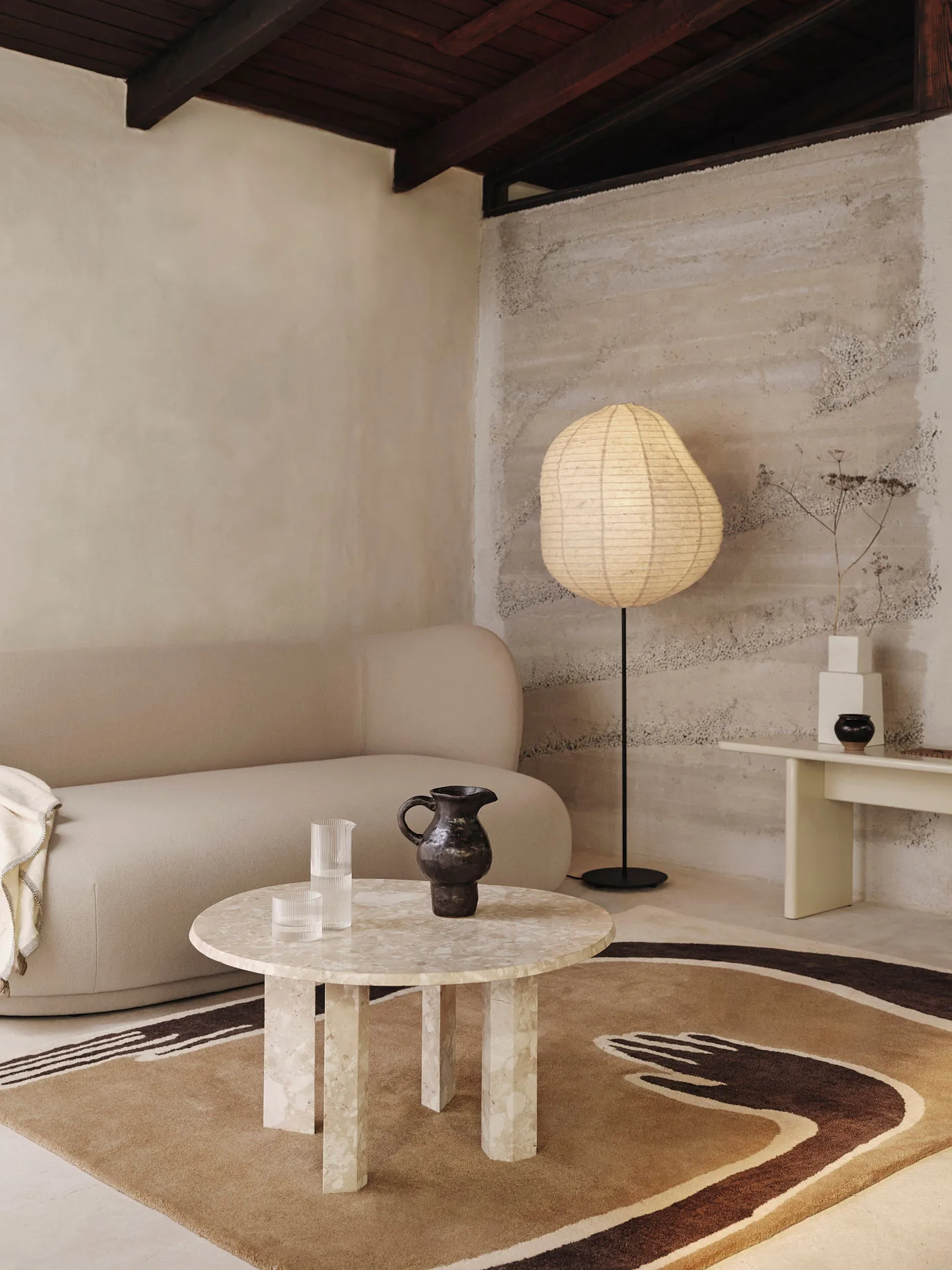 Pose tæppe, Coffee-off white, 140x200 cm Ferm Living