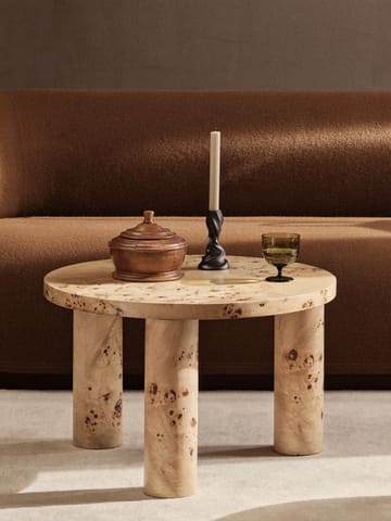 Post sofabord small Ø65 cm - Burl veneer - ferm LIVING