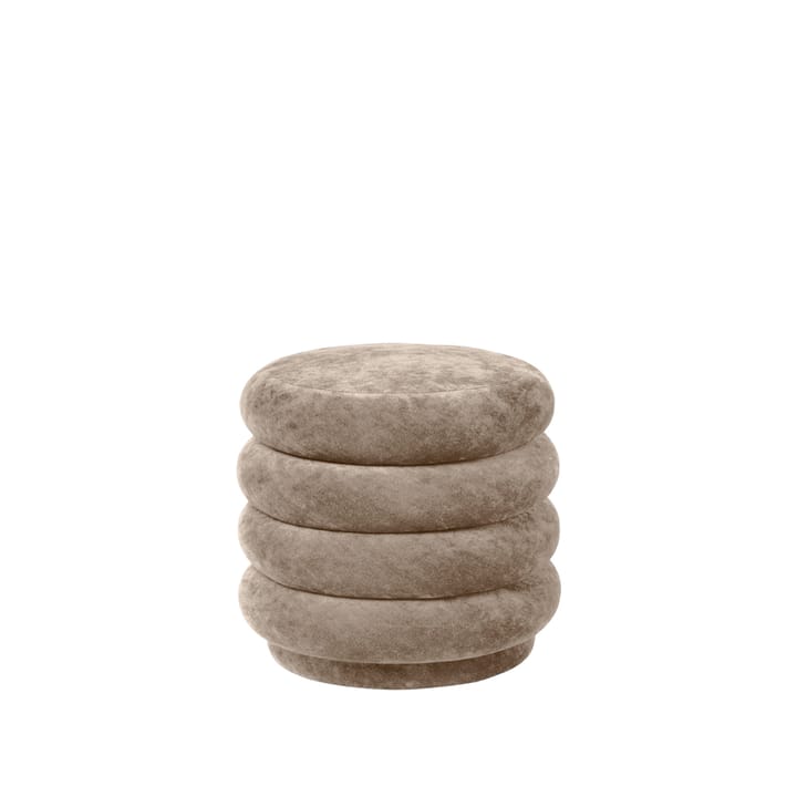 Pouf Round siddepuf - stof Faded Velvet 26 beige - ferm LIVING