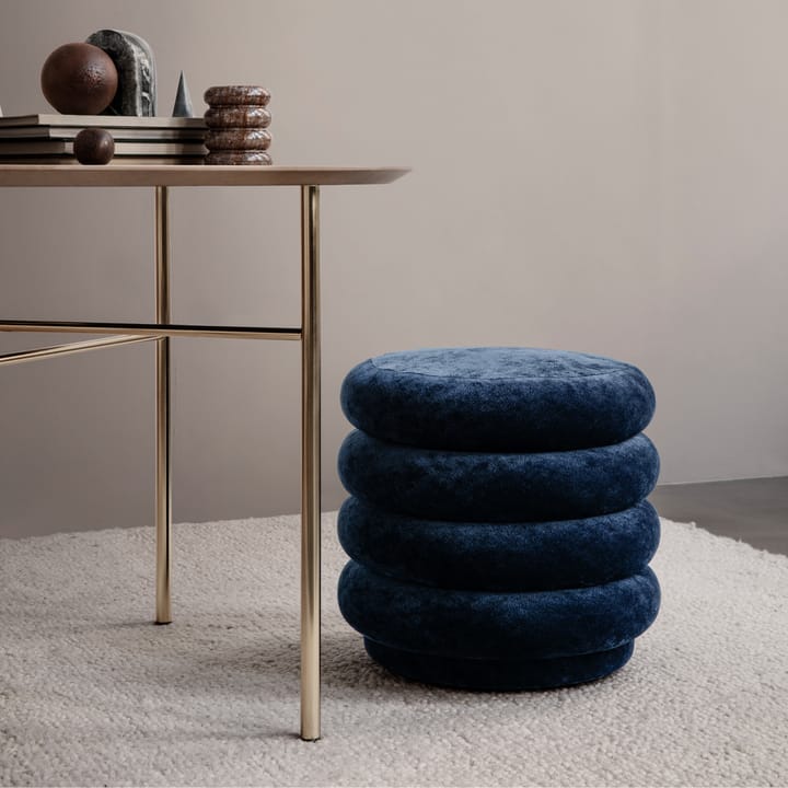 Pouf Round siddepuf, stof Faded Velvet 3 forest Ferm Living