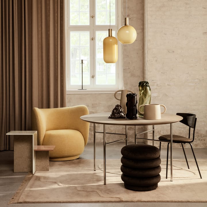 Pouf Round siddepuf, stof Faded Velvet 3 forest Ferm Living