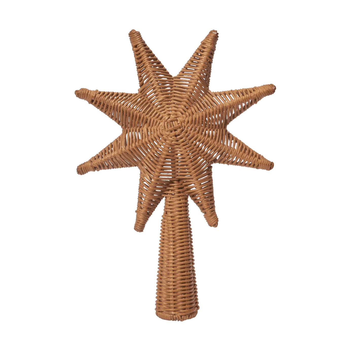 Rattan christmas tree top star juletræsstjerne, Natural, 29,5 cm Ferm Living