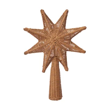 Rattan christmas tree top star juletræsstjerne - Natural, 29,5 cm - Ferm Living
