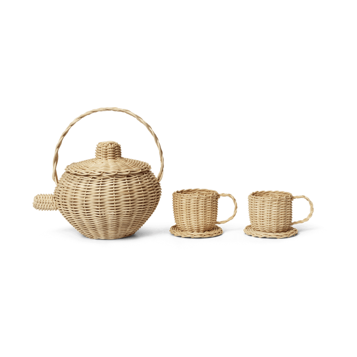 Rattan teservice 3 dele - Natural - Ferm Living