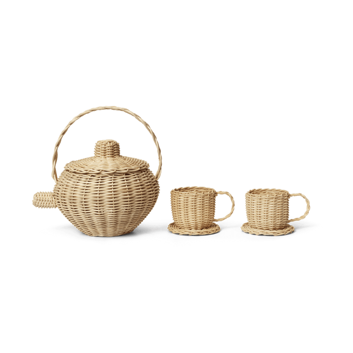 Rattan teservice 3 dele - Natural - Ferm LIVING