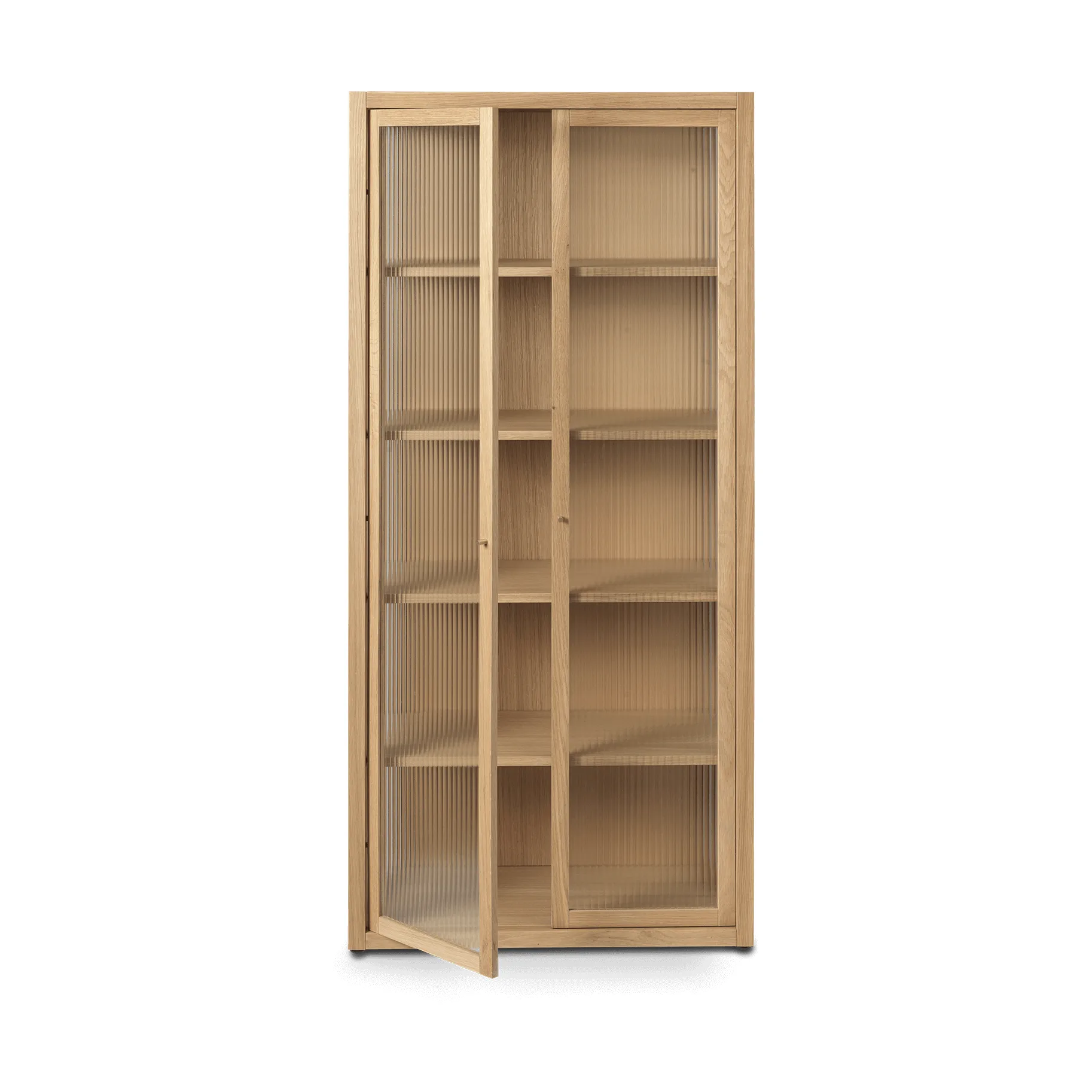 Reed vitrineskab 70x155 cm, Natural oak Ferm Living