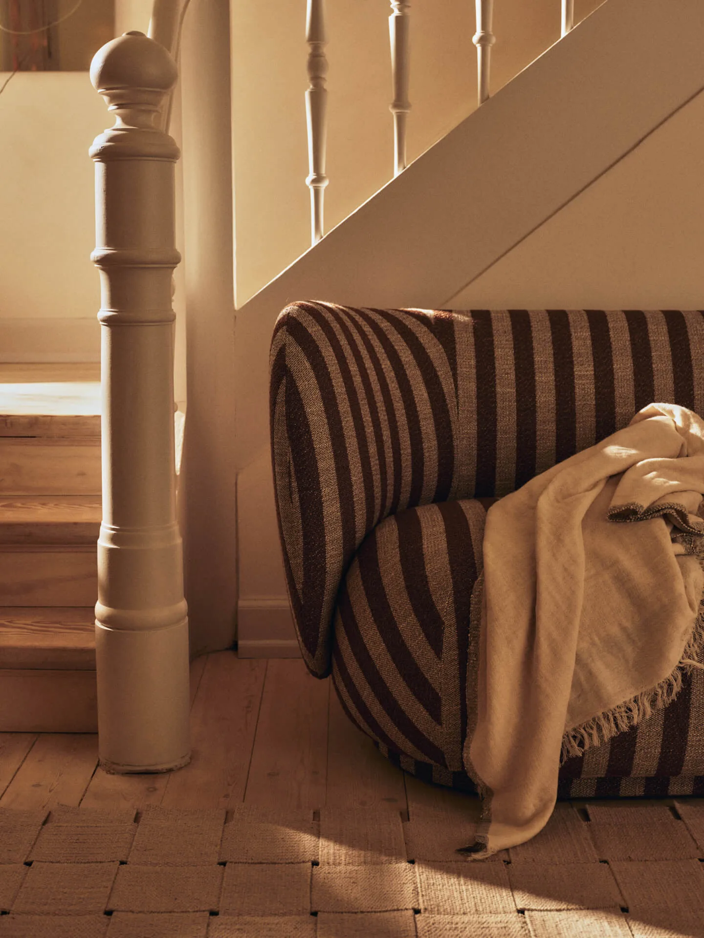 Rico 2-personers sofa, Louisiana, Sand-chocolate Ferm Living