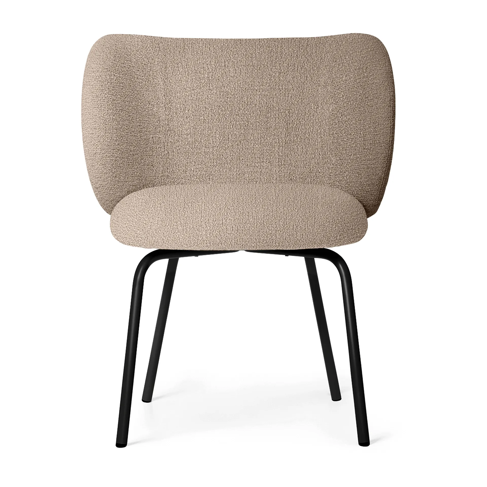 Rico dining chair bouclé, Sand/Black Ferm Living