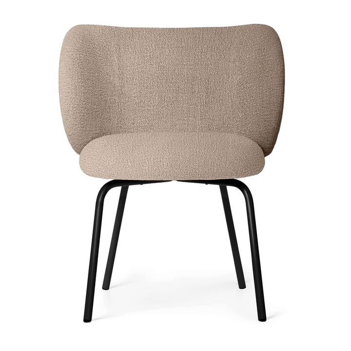 Rico dining chair bouclé - Sand/Black - Ferm Living