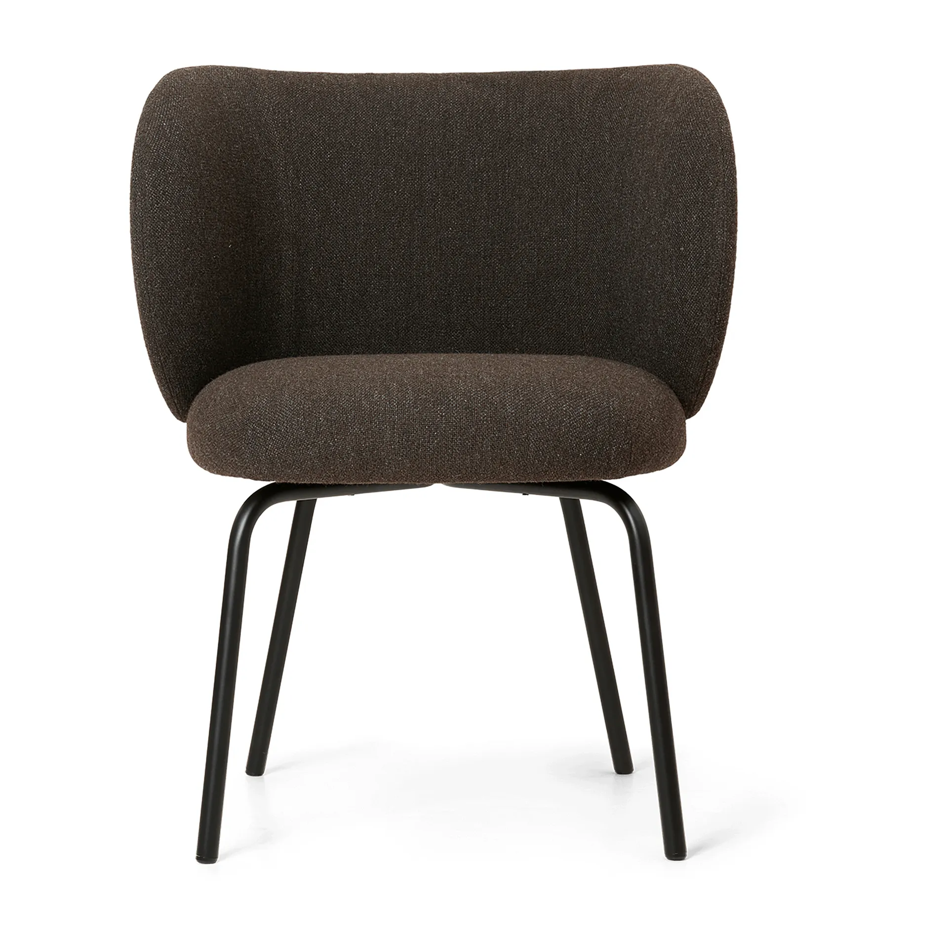 Rico dining chair hallingdal, Dark grey brown/Black Ferm Living