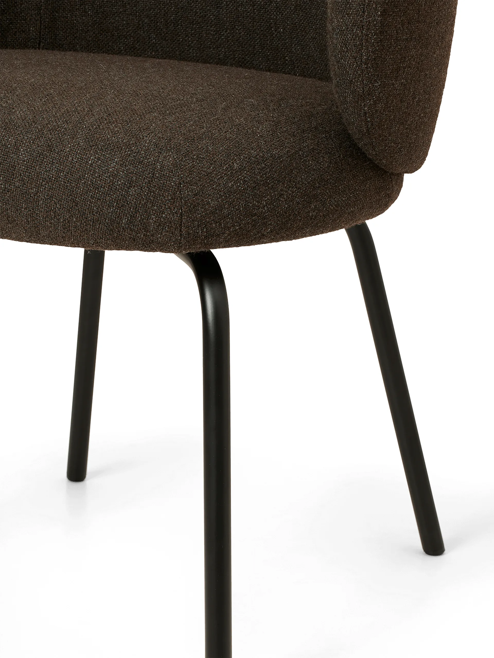 Rico dining chair hallingdal, Dark grey brown/Black Ferm Living
