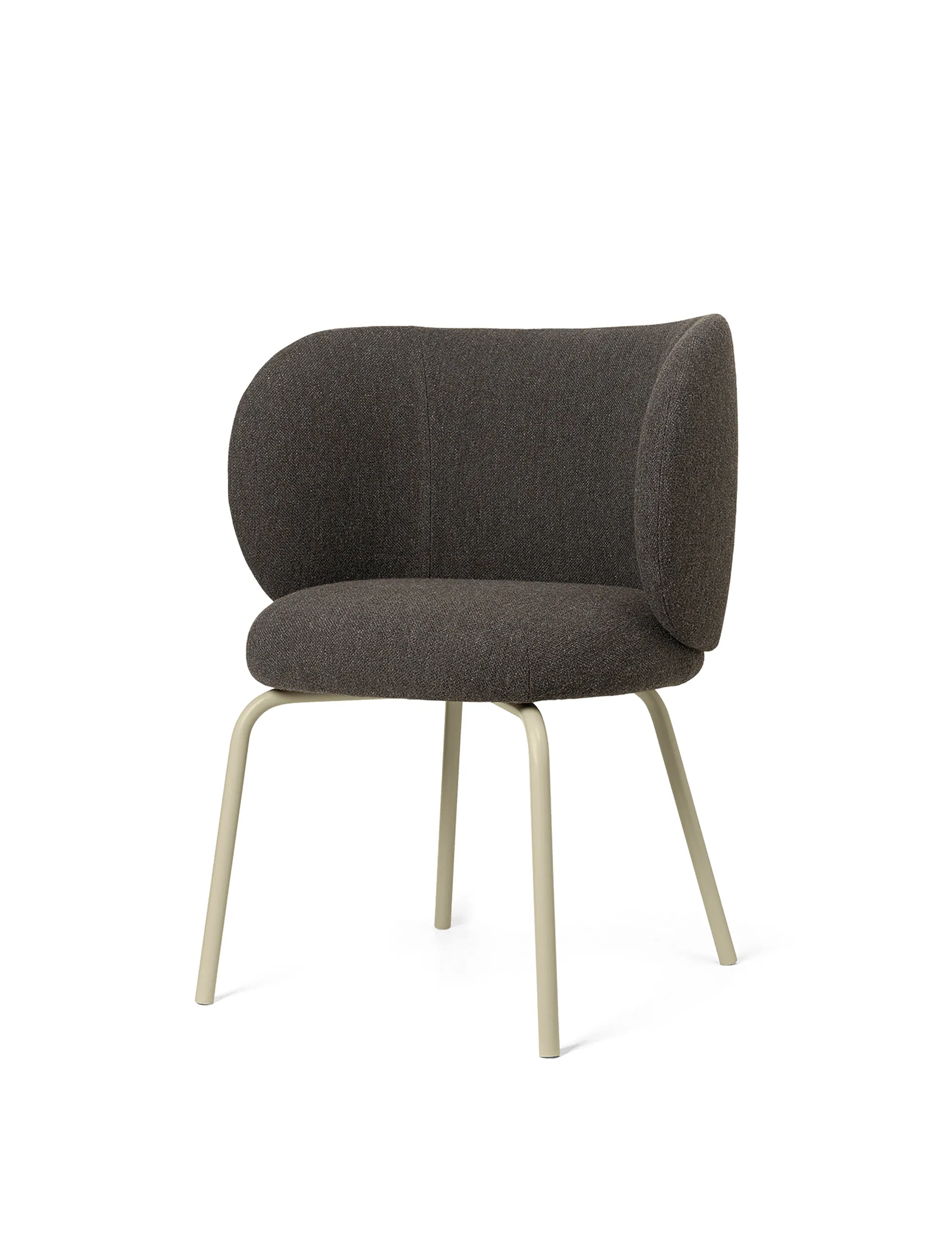 Rico dining chair hallingdal, Dark grey brown/Cashmere Ferm Living