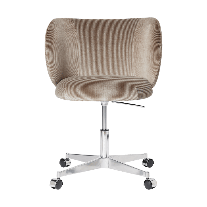 Rico dining chair på hjul Devoré Velvet - Flint Grey - Ferm Living