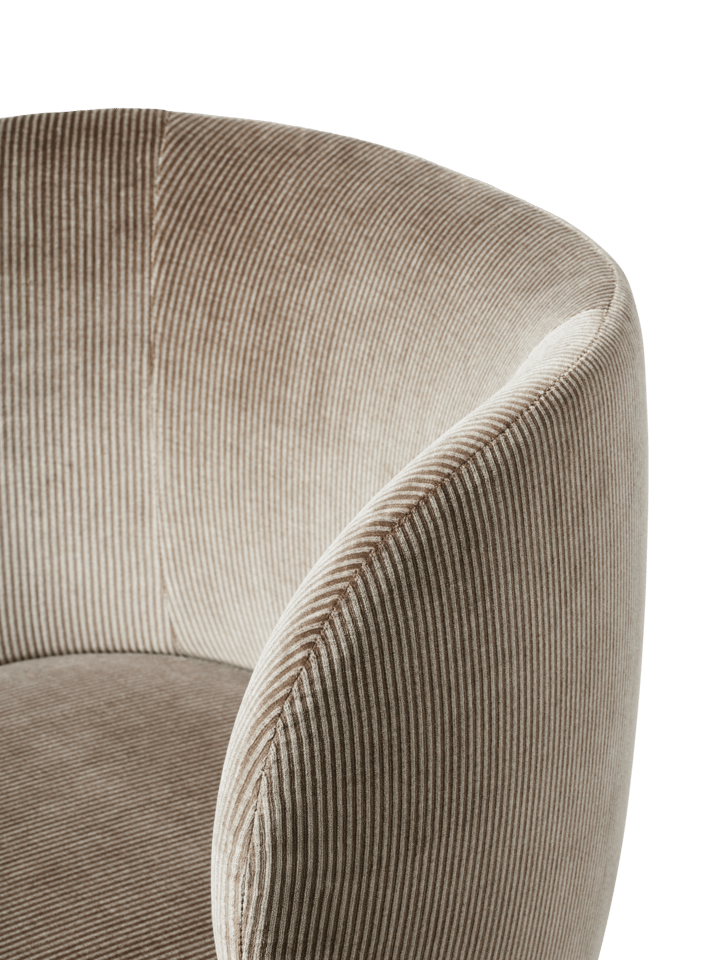 Rico dining chair på hjul Devoré Velvet, Flint Grey Ferm Living