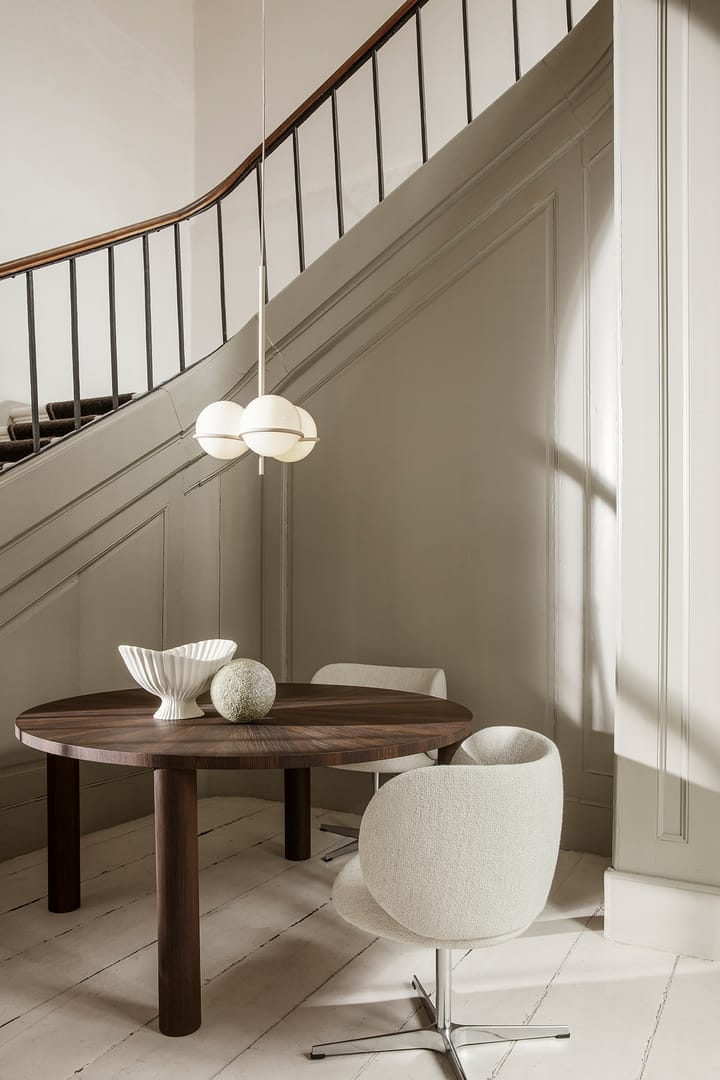 Rico dining chair swivel bouclé - Offwhite - ferm LIVING
