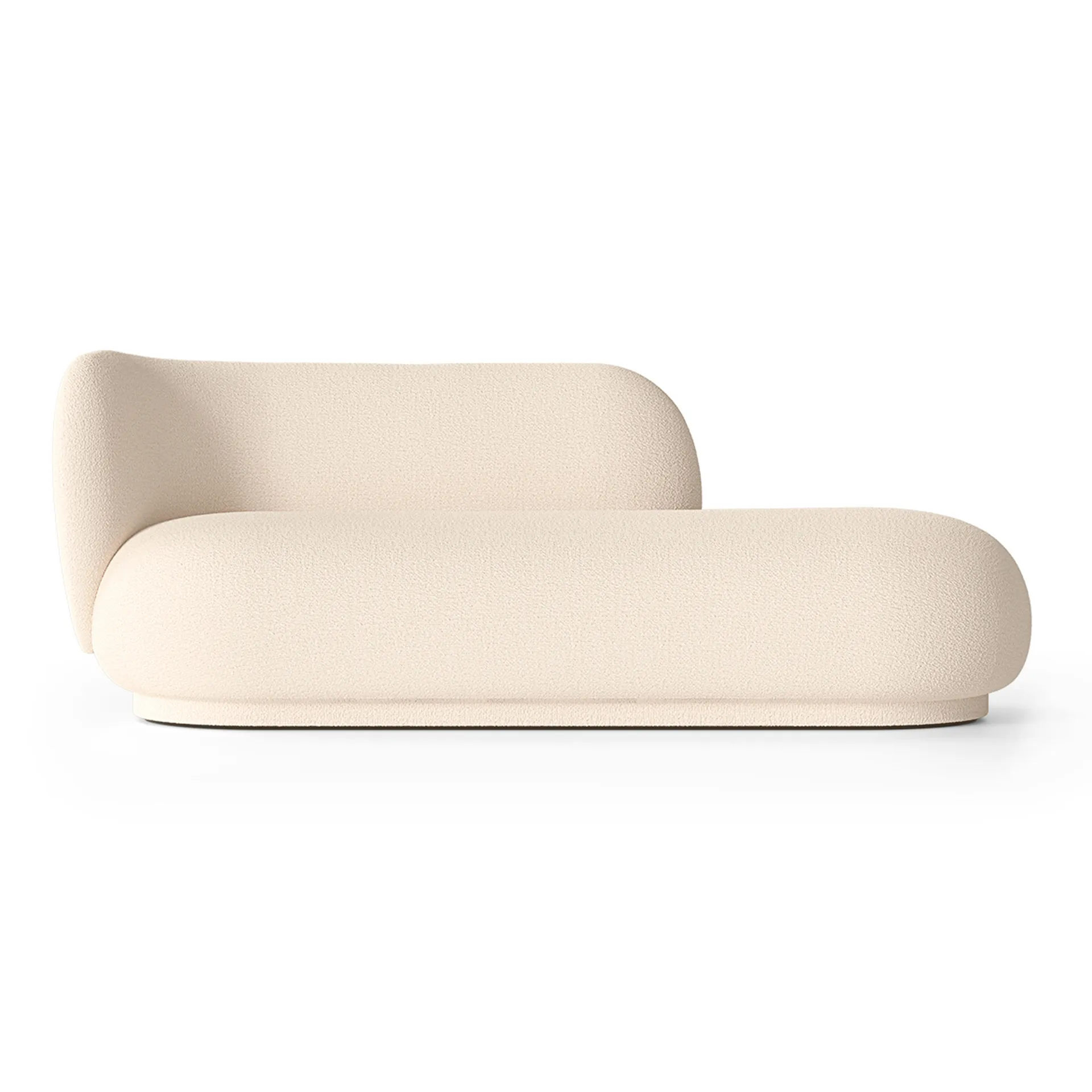 Rico divan chaiselong bouclé venstre, Wool offwhite Ferm Living