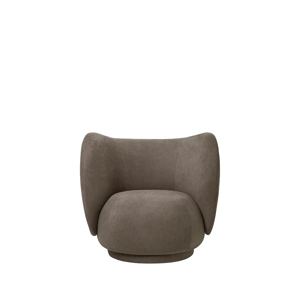 Rico lounge chair lænestol, brown, brushed Ferm Living