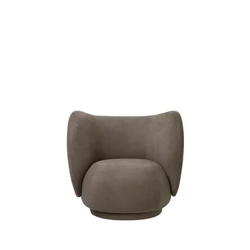 Rico lounge chair lænestol - brown, brushed - Ferm Living