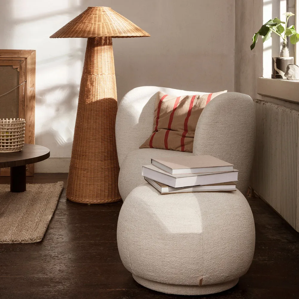 Rico lounge chair lænestol, brown, brushed Ferm Living