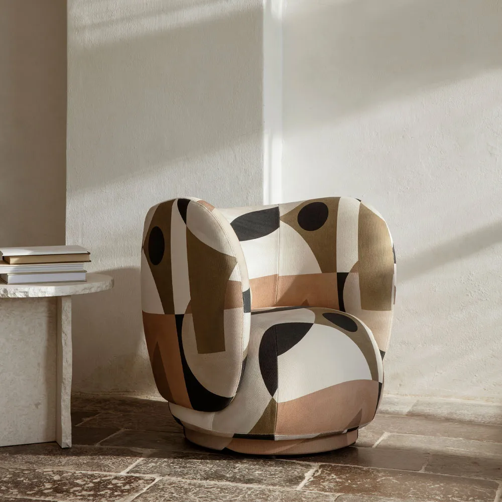 Rico lounge chair lænestol, brown, brushed Ferm Living