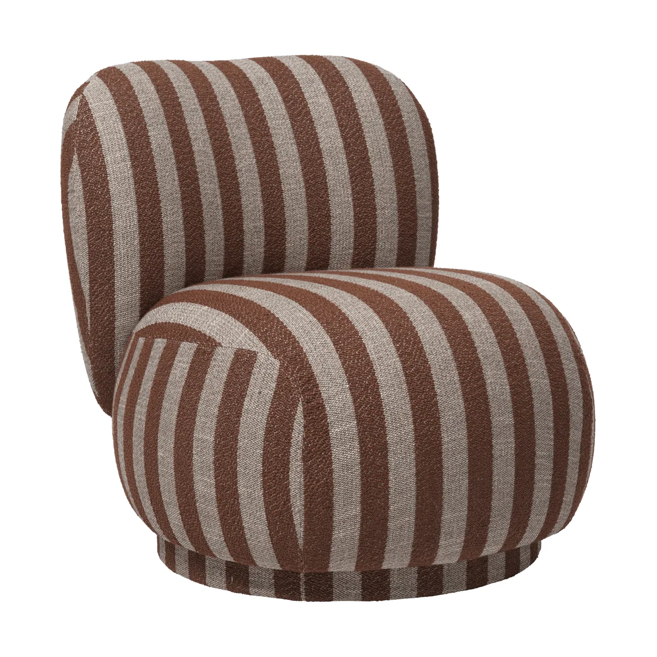 Rico lounge chair piccolo lænestol, Louisiana, Sand-chocolate Ferm Living