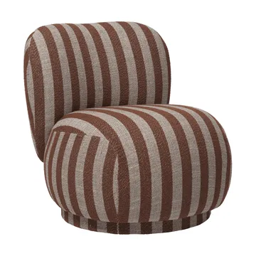 Rico lounge chair piccolo lænestol - Louisiana, Sand-chocolate - Ferm Living