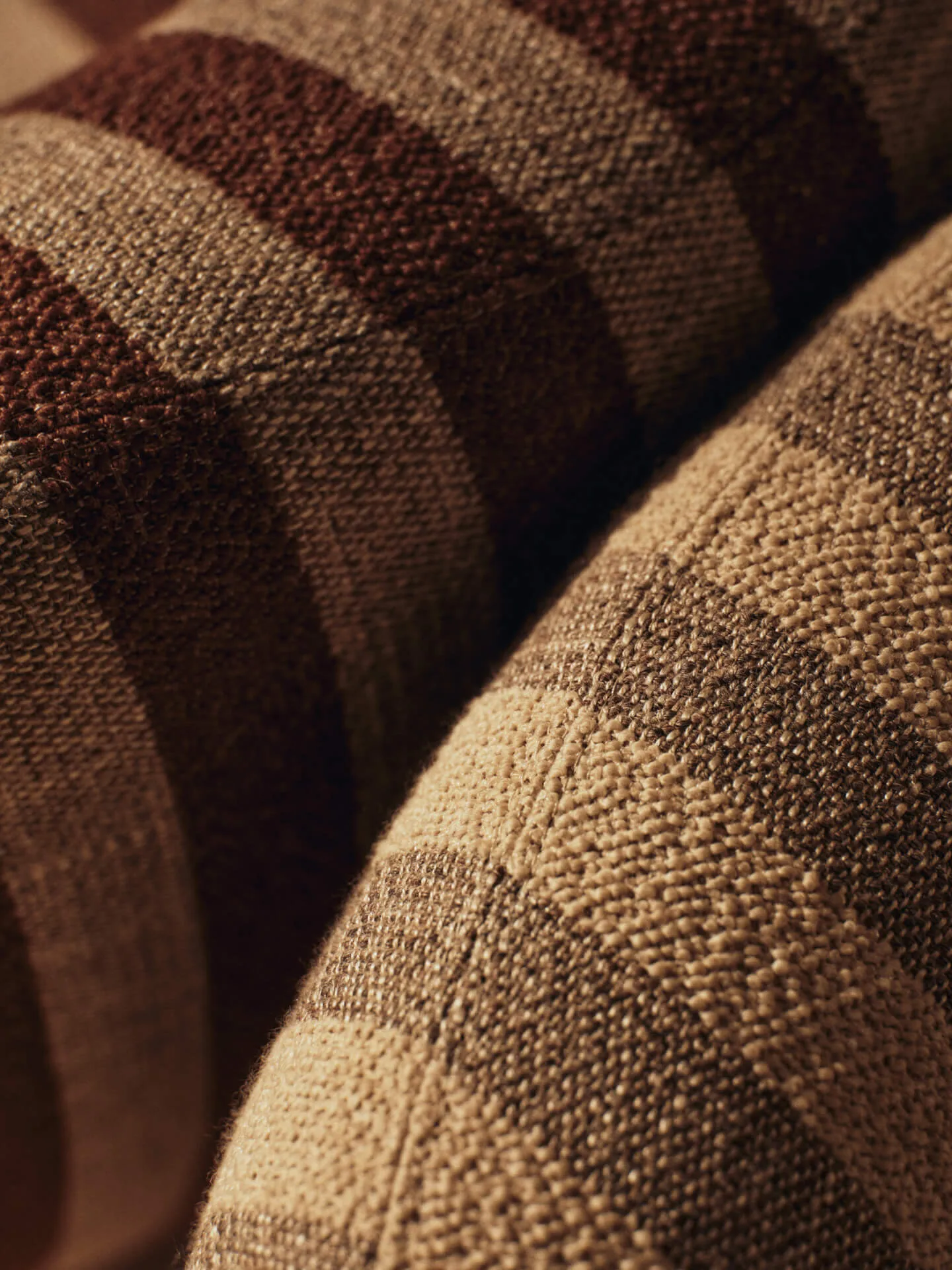 Rico lounge chair piccolo lænestol, Louisiana, Sand-chocolate Ferm Living