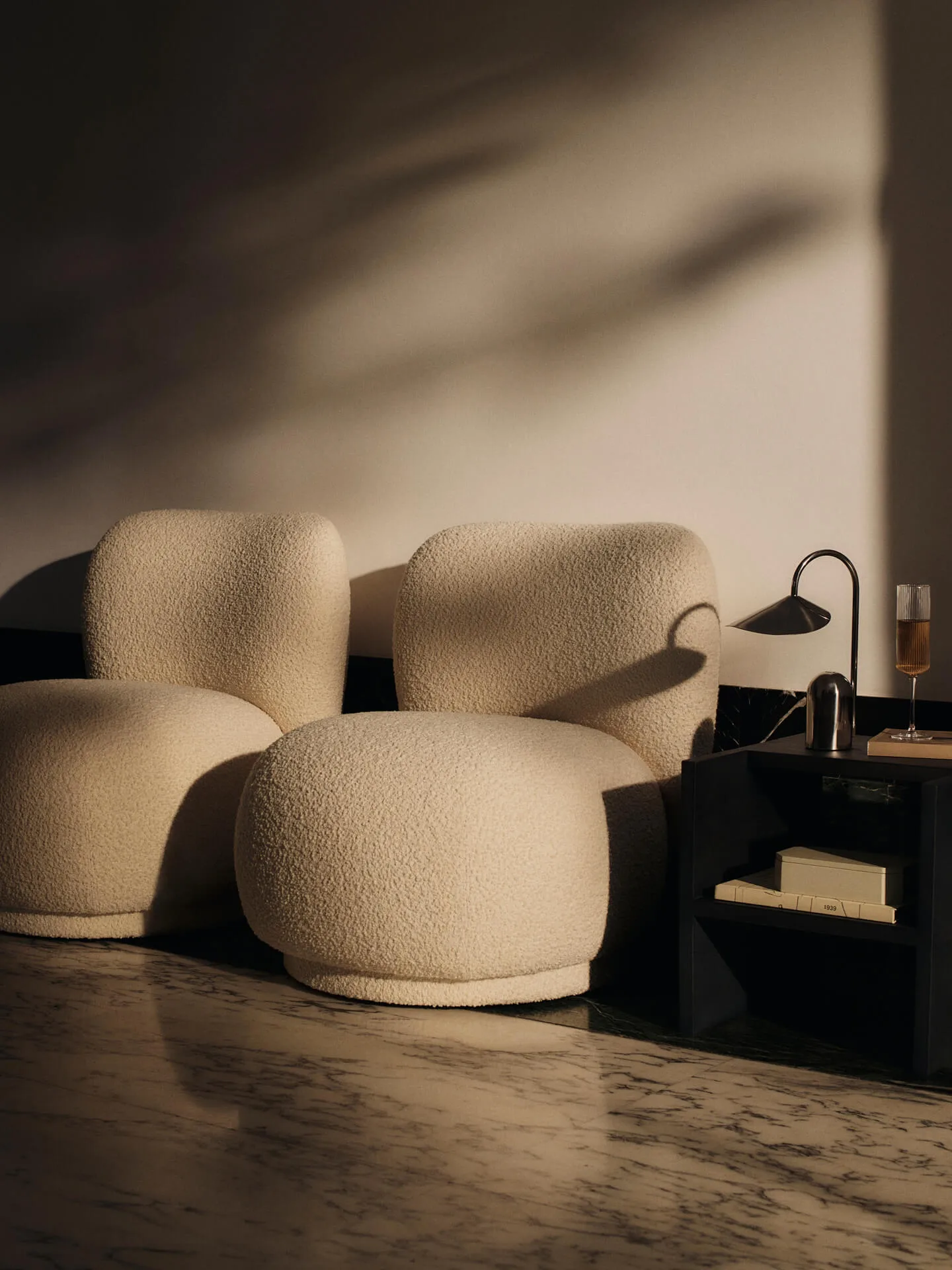 Rico lounge chair piccolo lænestol, Nordic Bouclé-Off-white Ferm Living