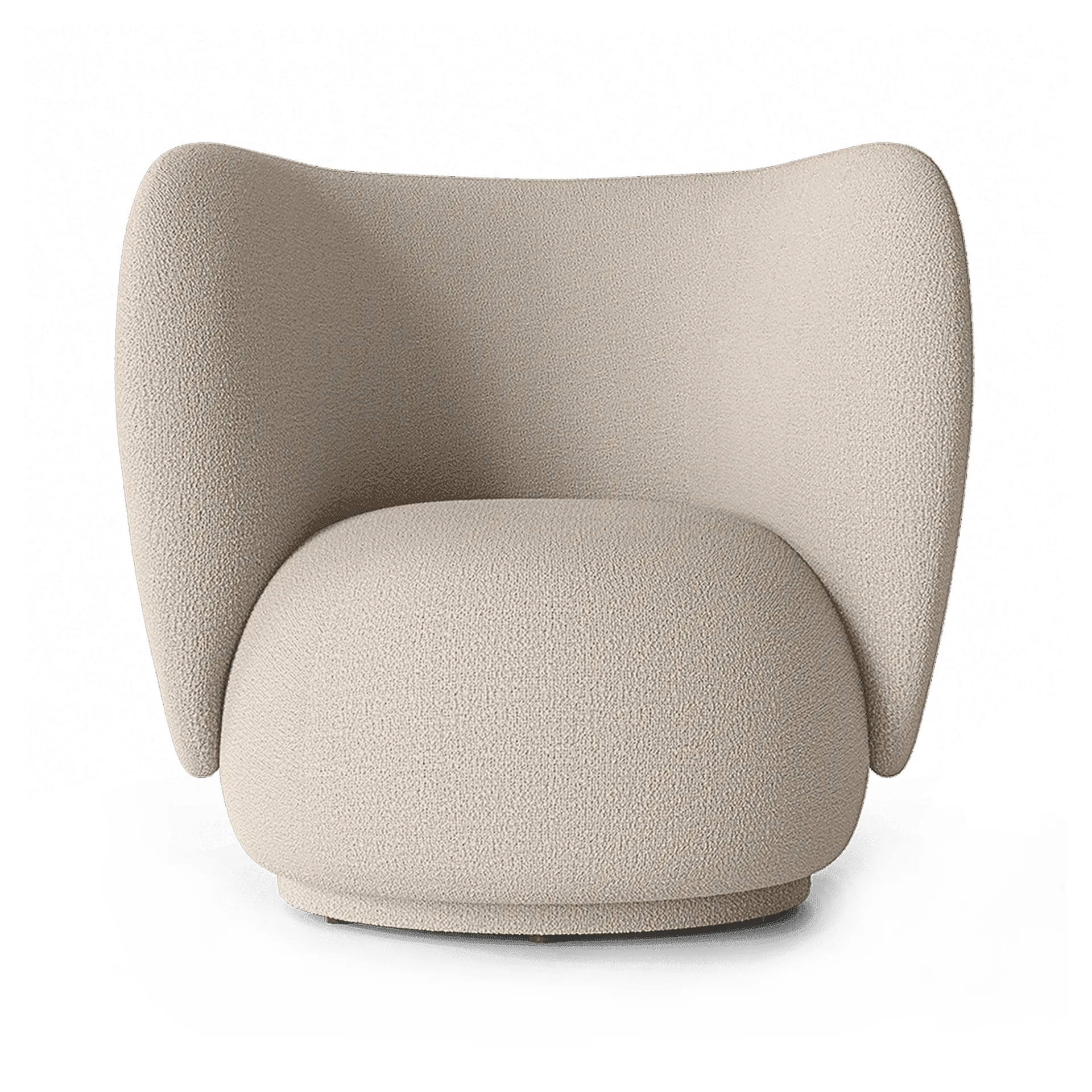 Rico loungestol bouclé, Wool bouclé natural Ferm Living