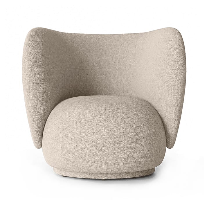 Rico loungestol bouclé - Wool bouclé natural - Ferm LIVING