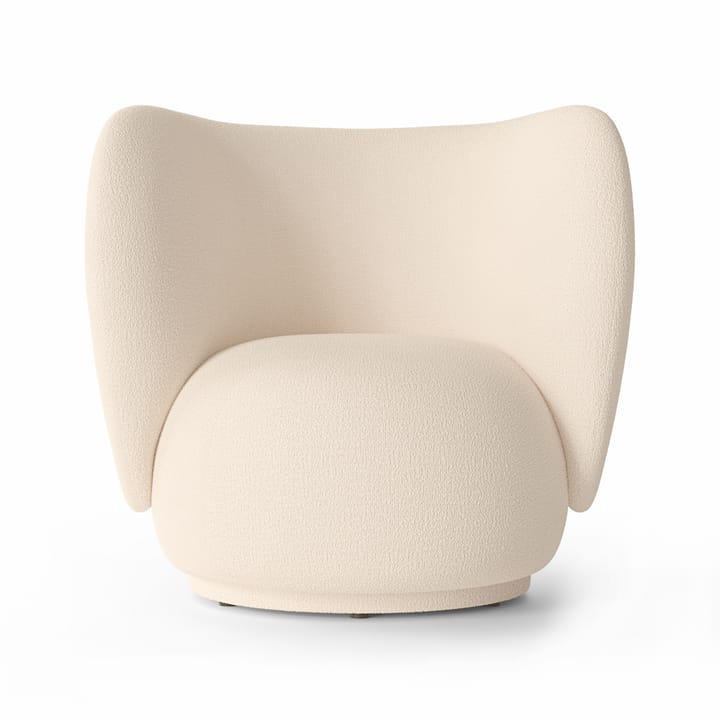 Rico loungestol bouclé - Wool bouclé offwhite - Ferm Living
