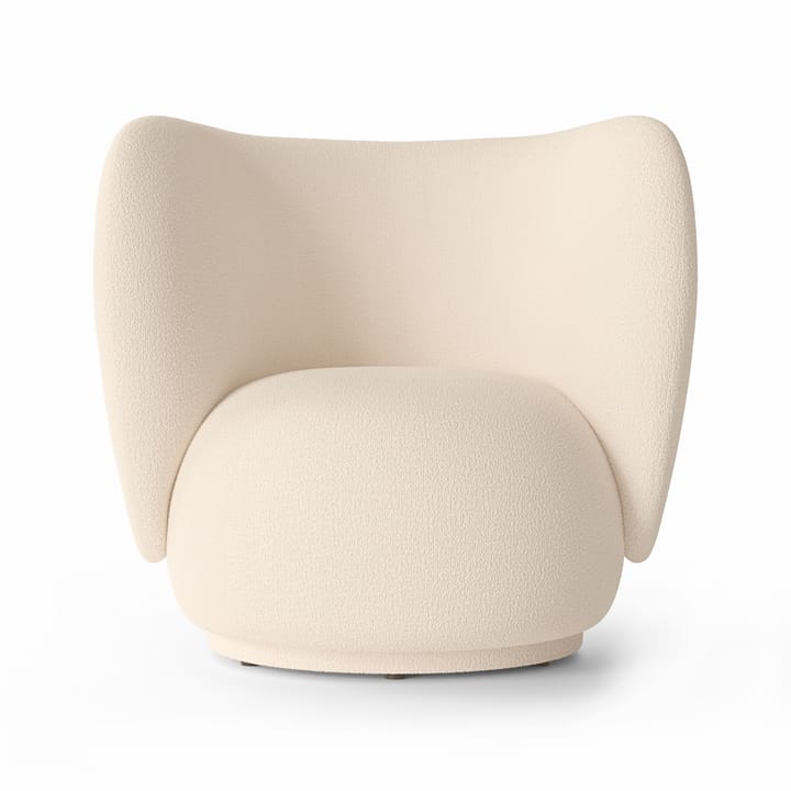 Rico loungestol bouclé - Wool bouclé offwhite - Ferm LIVING