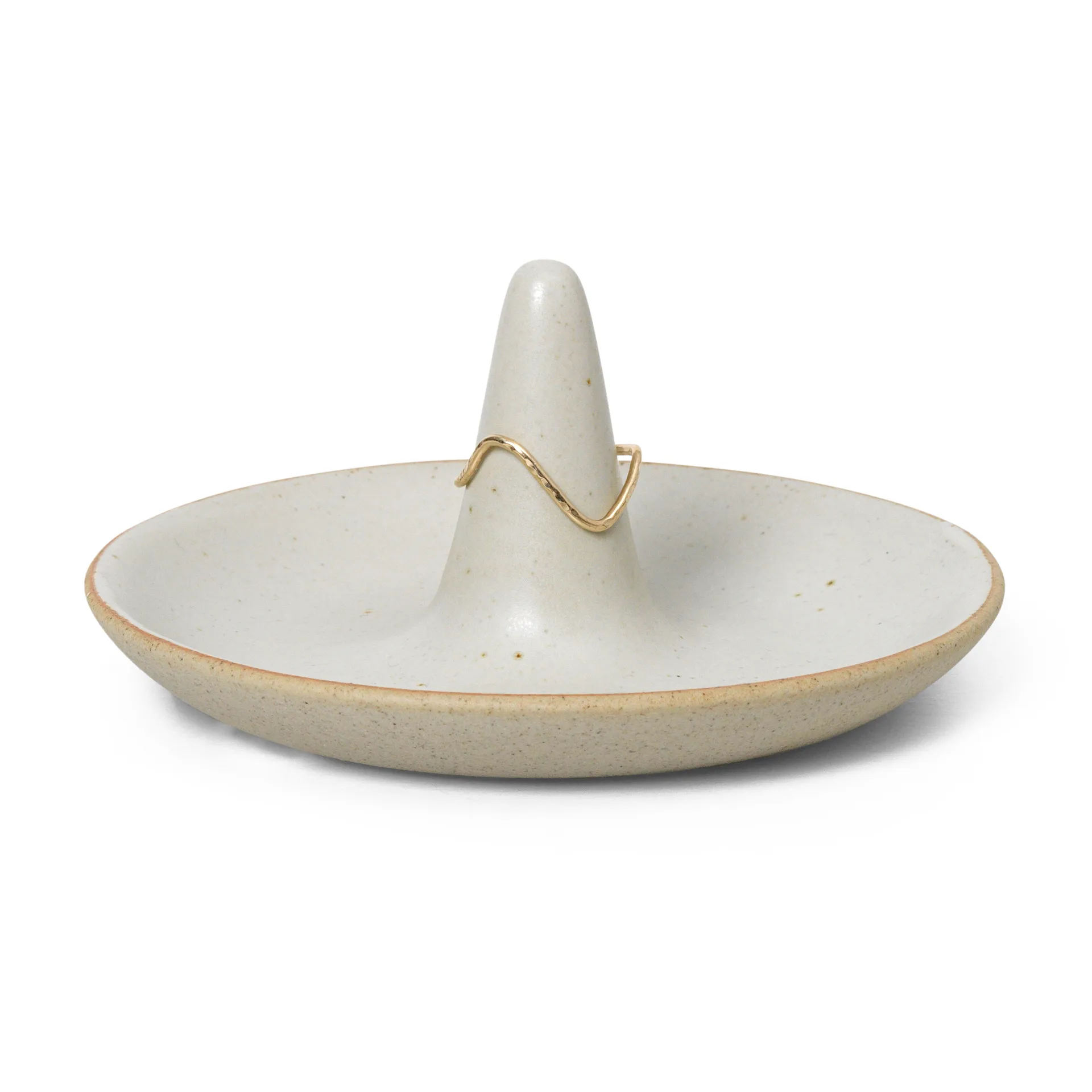 Ring Cone ringholder, Offwhite speckle Ferm Living