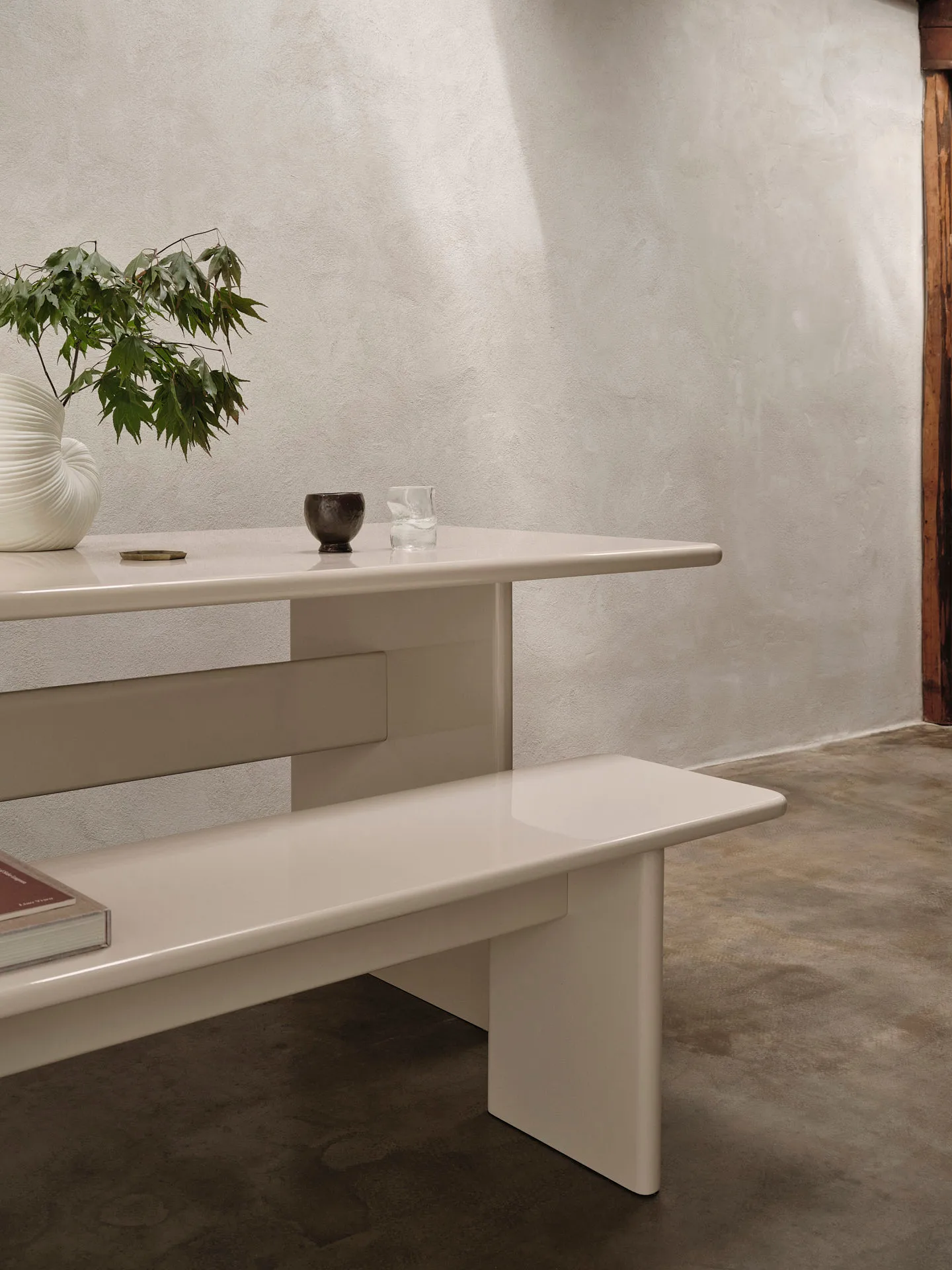Rink bænk 200 cm, Eggshell Ferm Living