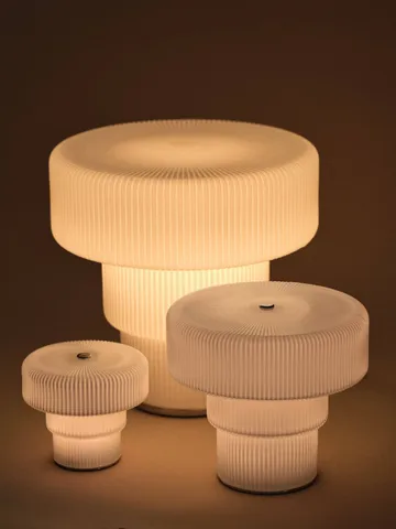 Ripple bordlampe - White, Ø28x28 cm - Ferm Living