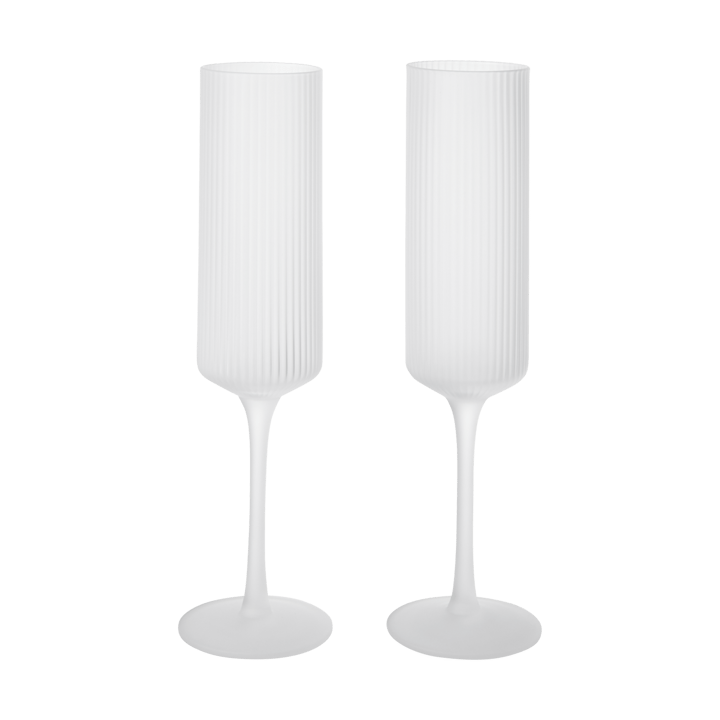 Ripple Champagne flutes champagneglas 15 cl 2-pak - Frosted - Ferm Living