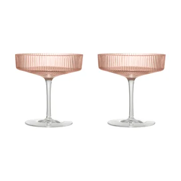 Ripple champagneglas 2-pak - Blush - Ferm Living