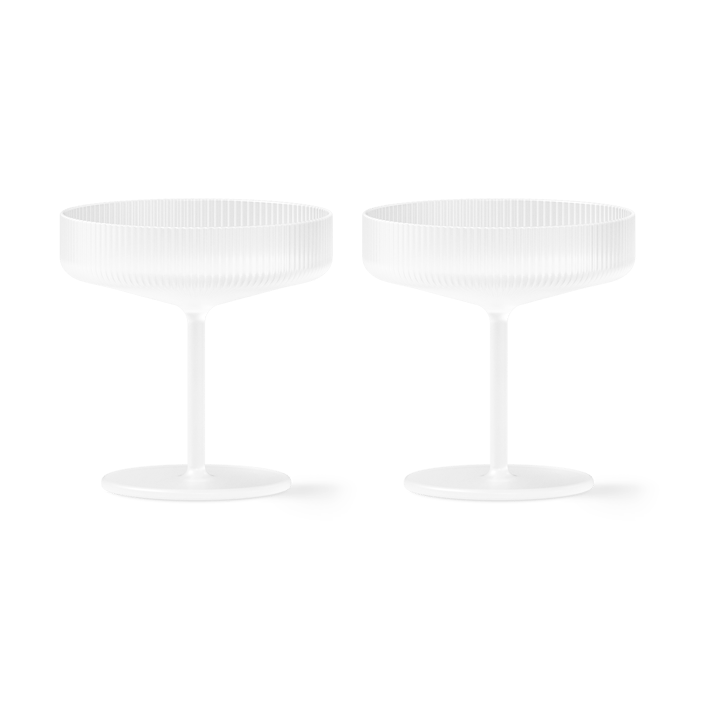 Ripple champagneglas 2-pak - Frosted - ferm LIVING