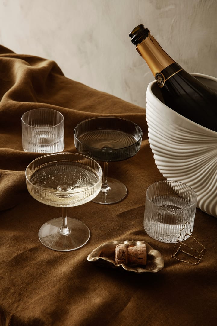 Ripple champagneglas 2-pak, klar Ferm Living