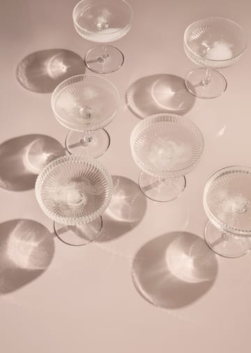 Ripple champagneglas 2-pak - klar - Ferm Living