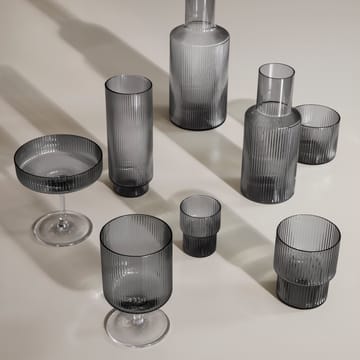 Ripple champagneglas 2-pak - smoked grey - Ferm Living