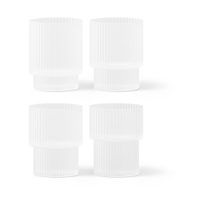 Ripple glas 4 stk - Frosted - Ferm Living
