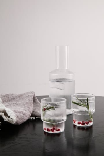 Ripple glas 4 stk - klar - Ferm Living
