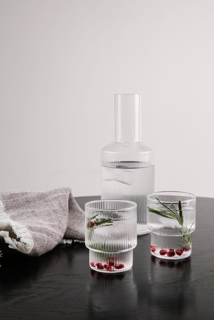 Ripple glas 4 stk, klar Ferm Living