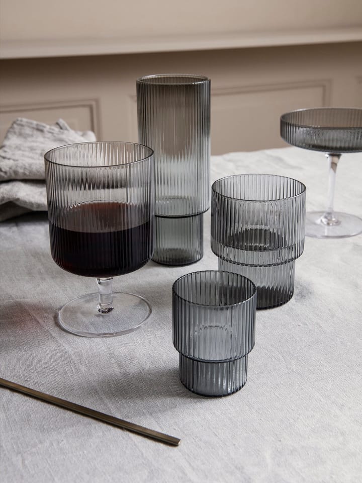 Ripple glas 4 stk, smoked grey Ferm Living