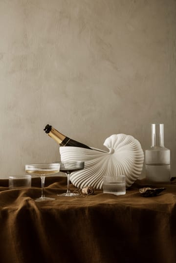 Ripple glas lavt 4-pak - Clear - Ferm Living