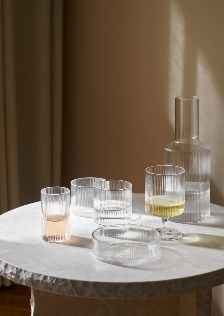 Ripple glas lavt 4-pak, Clear Ferm Living