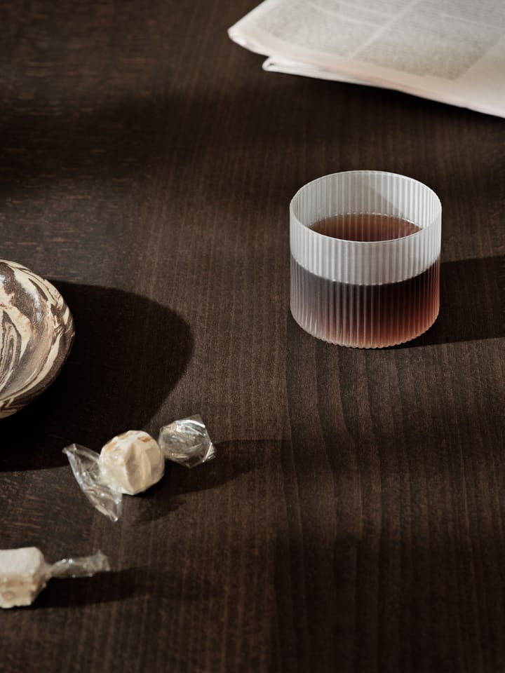 Ripple glas lavt 4-pak, Frosted Ferm Living